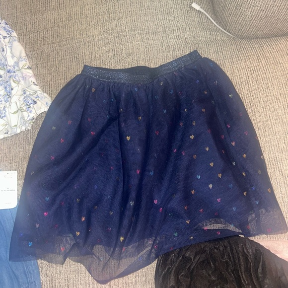 Mixed Girls' Skirt & Short Lot - Navy, Black, Pink, Chambray, Floral - Picture 5 of 11